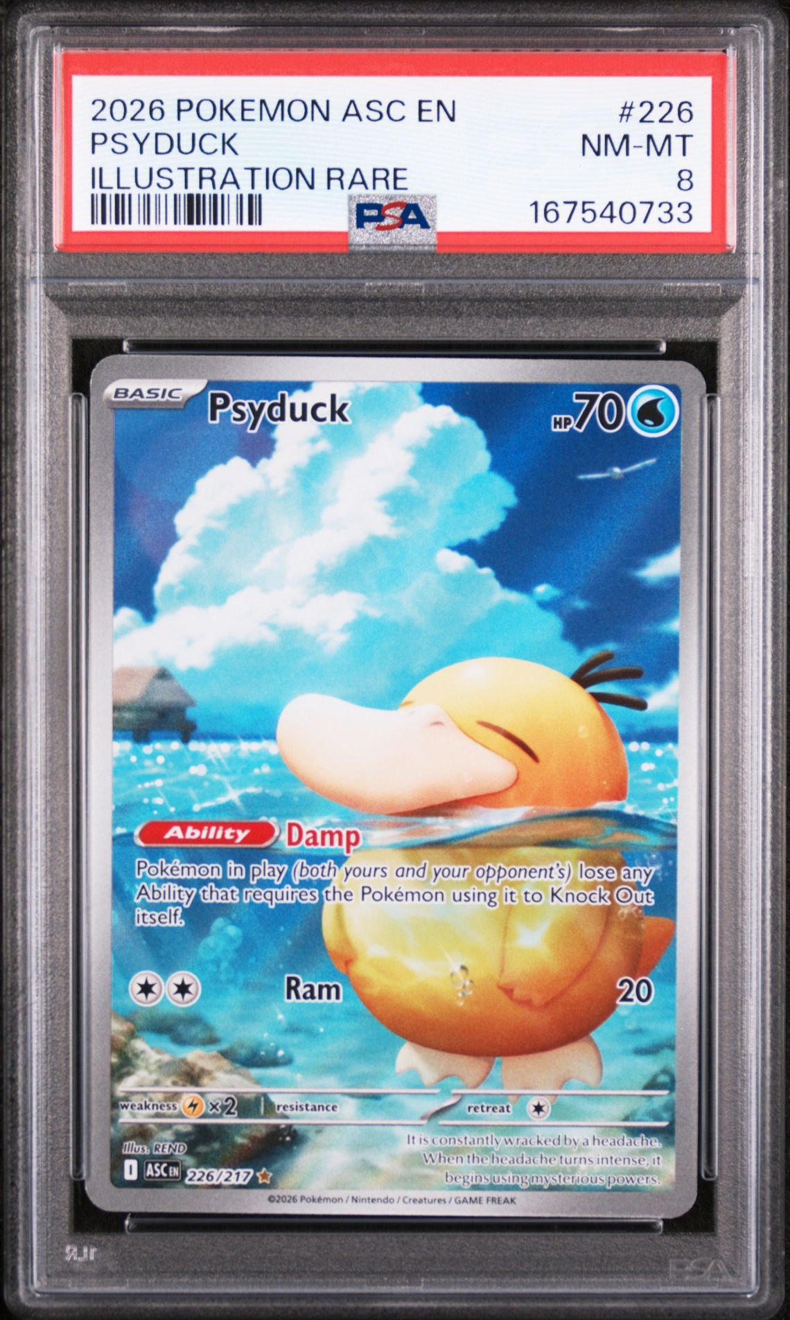 2026 Pokemon Asc En-Ascended Heroes Psyduck #226 (Illustration Rare) Nm-Mt 8 front