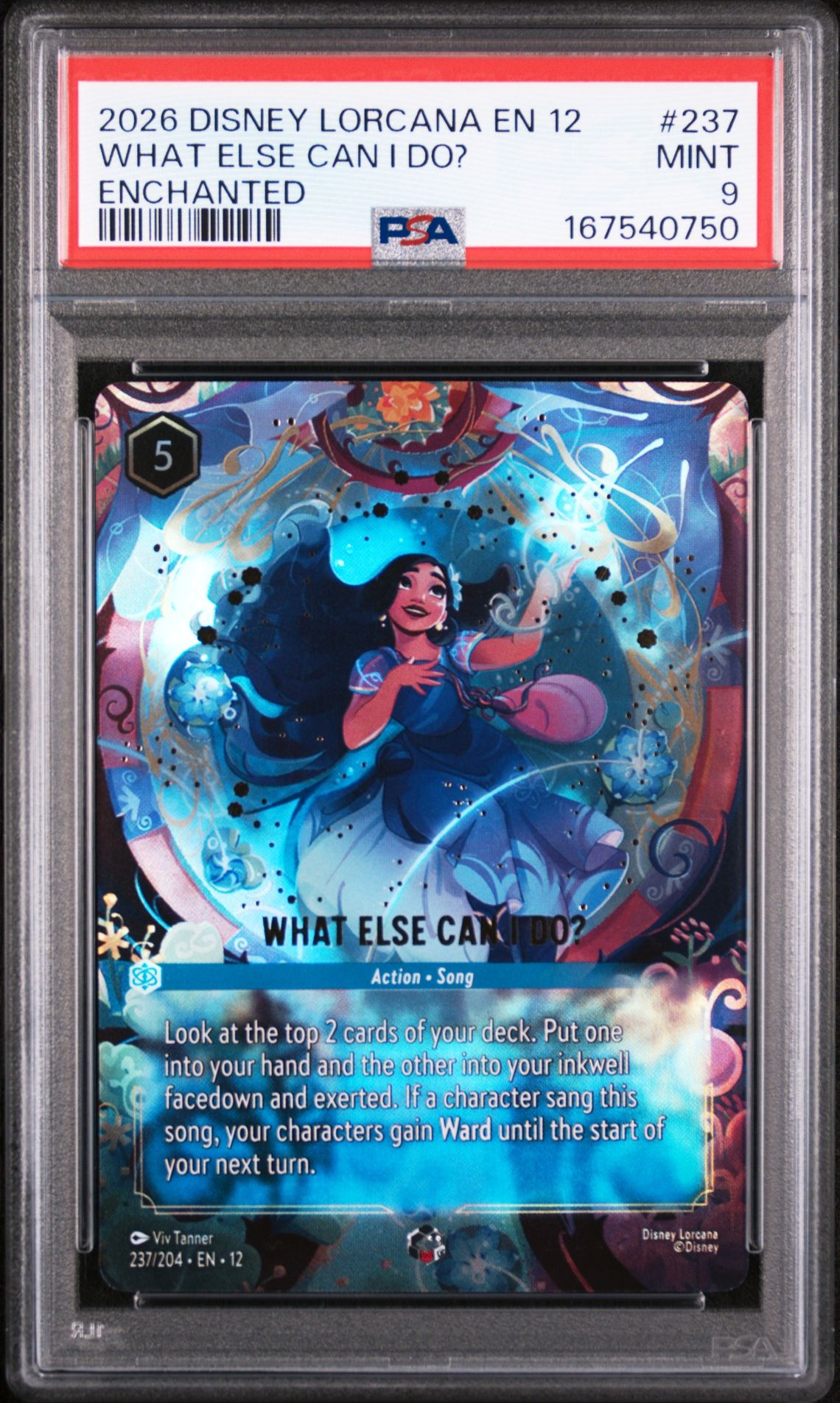 2026 Disney Lorcana En 12-Wilds Unknown What Else Can I Do? #237 (Enchanted) Mint 9 front
