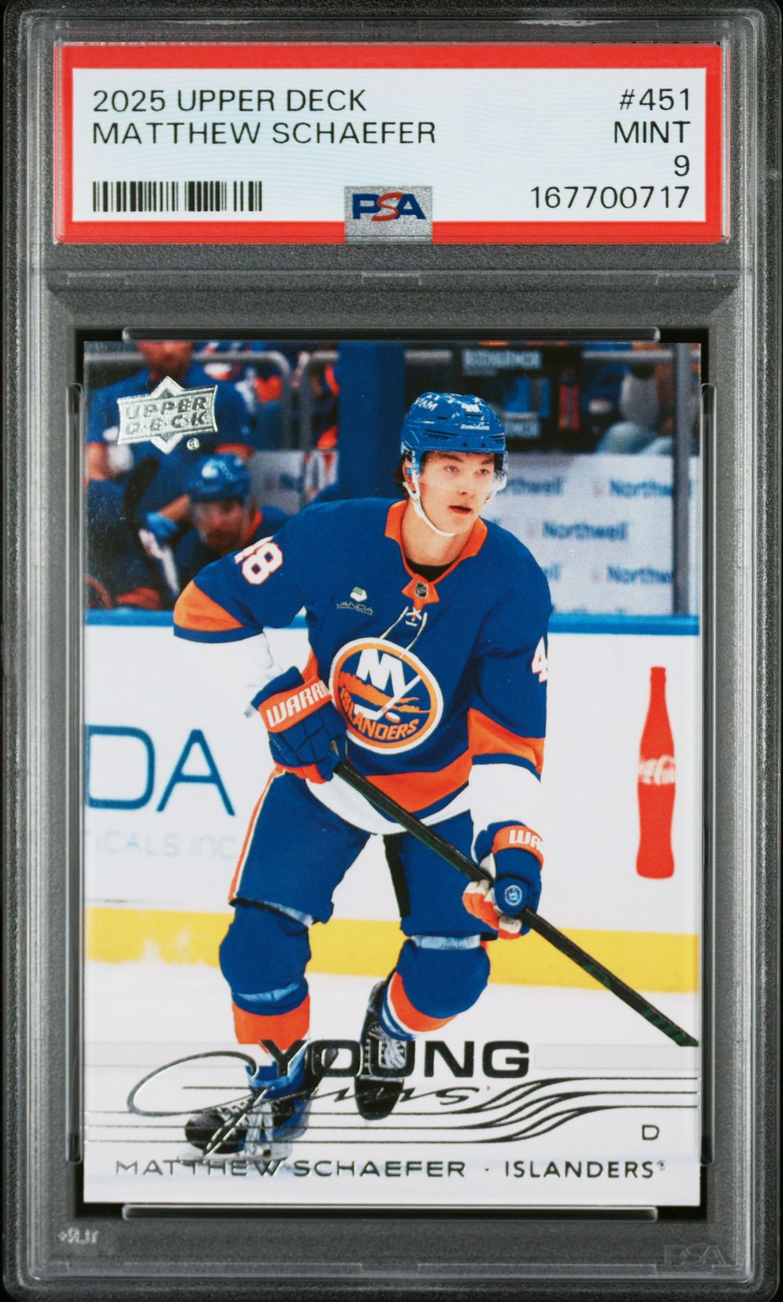 2025 Upper Deck Matthew Schaefer #451 Mint 9 front