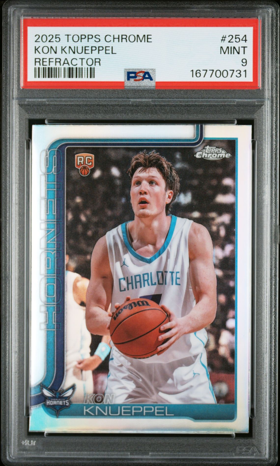 2025 Topps Chrome Kon Knueppel #254 (Refractor) Mint 9 front