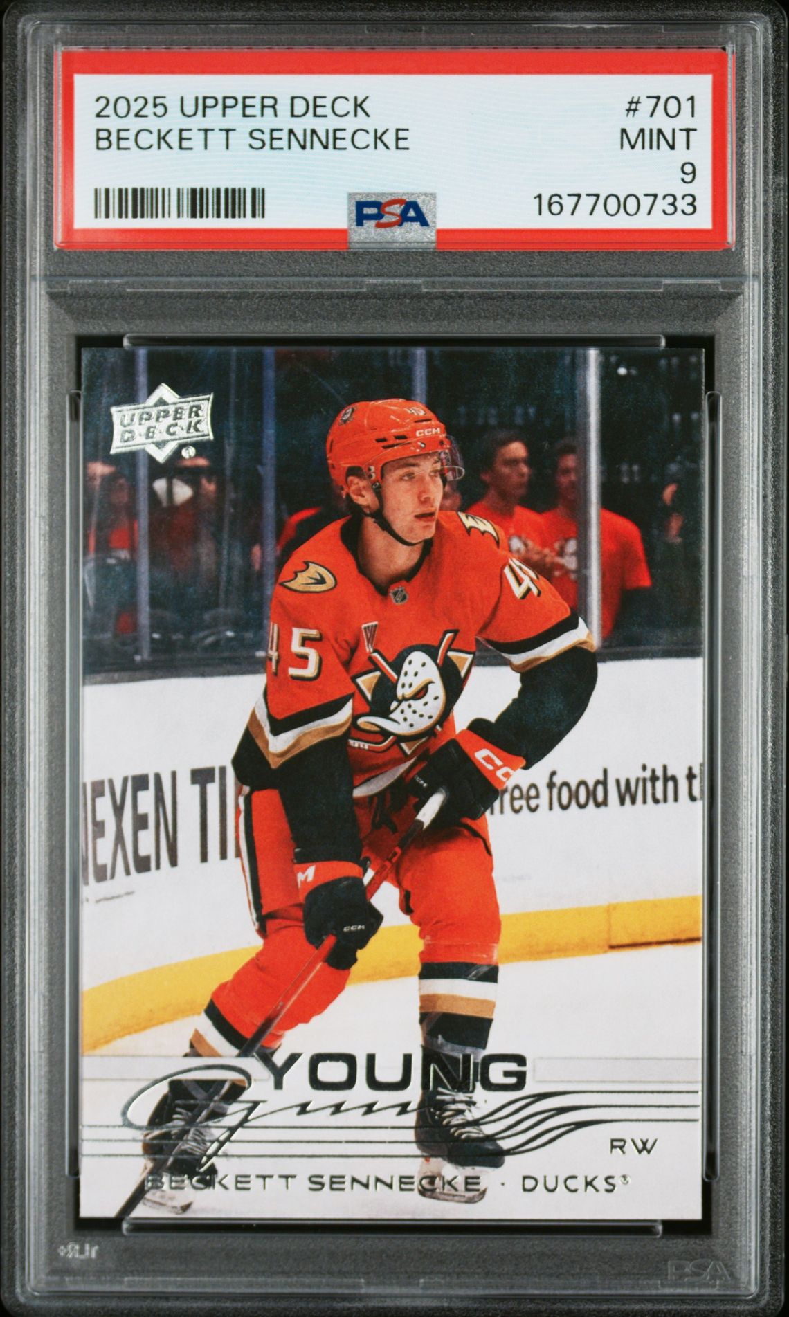 2025 Upper Deck Beckett Sennecke #701 Mint 9 front