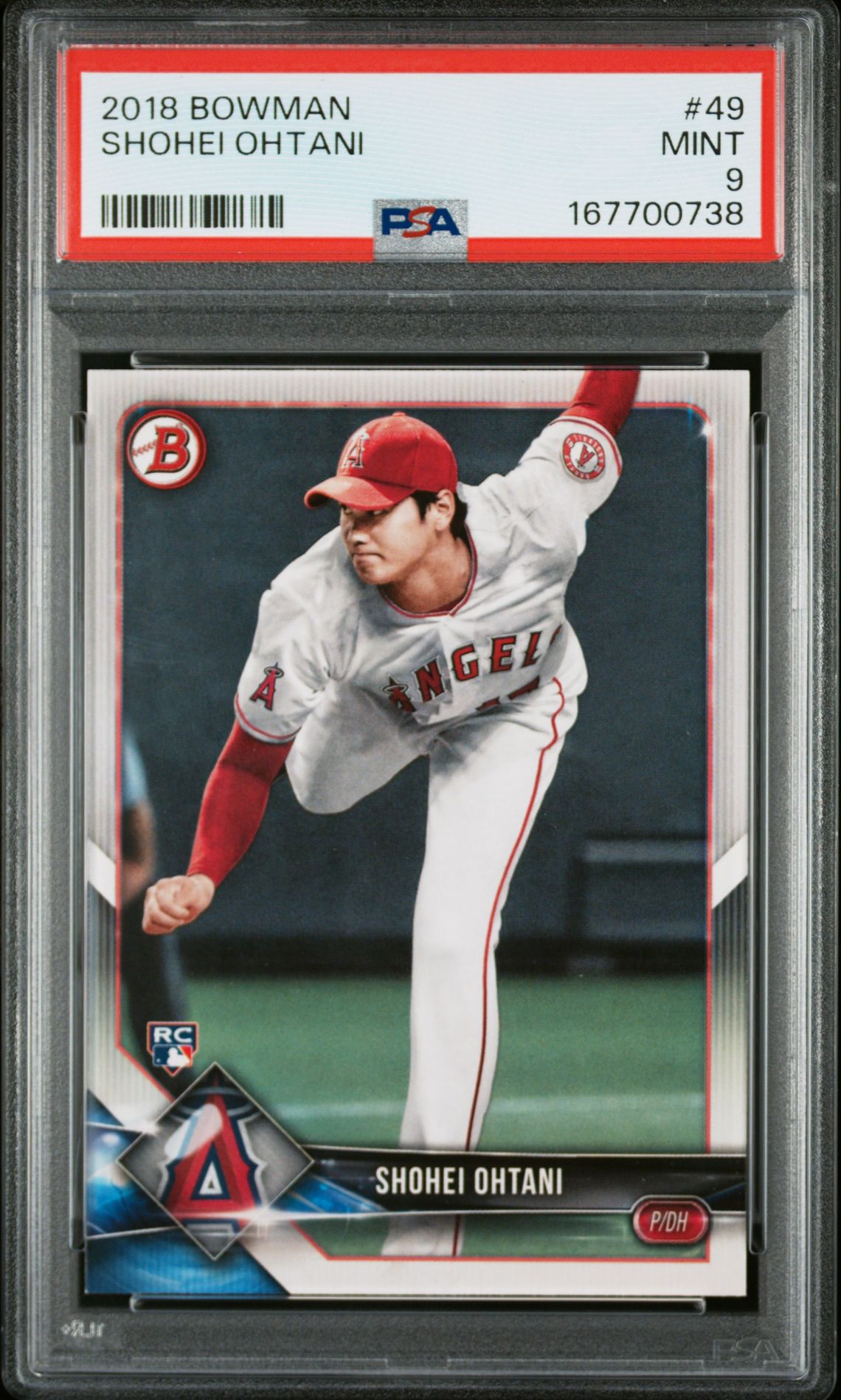 2018 Bowman Shohei Ohtani #49 Mint 9 front