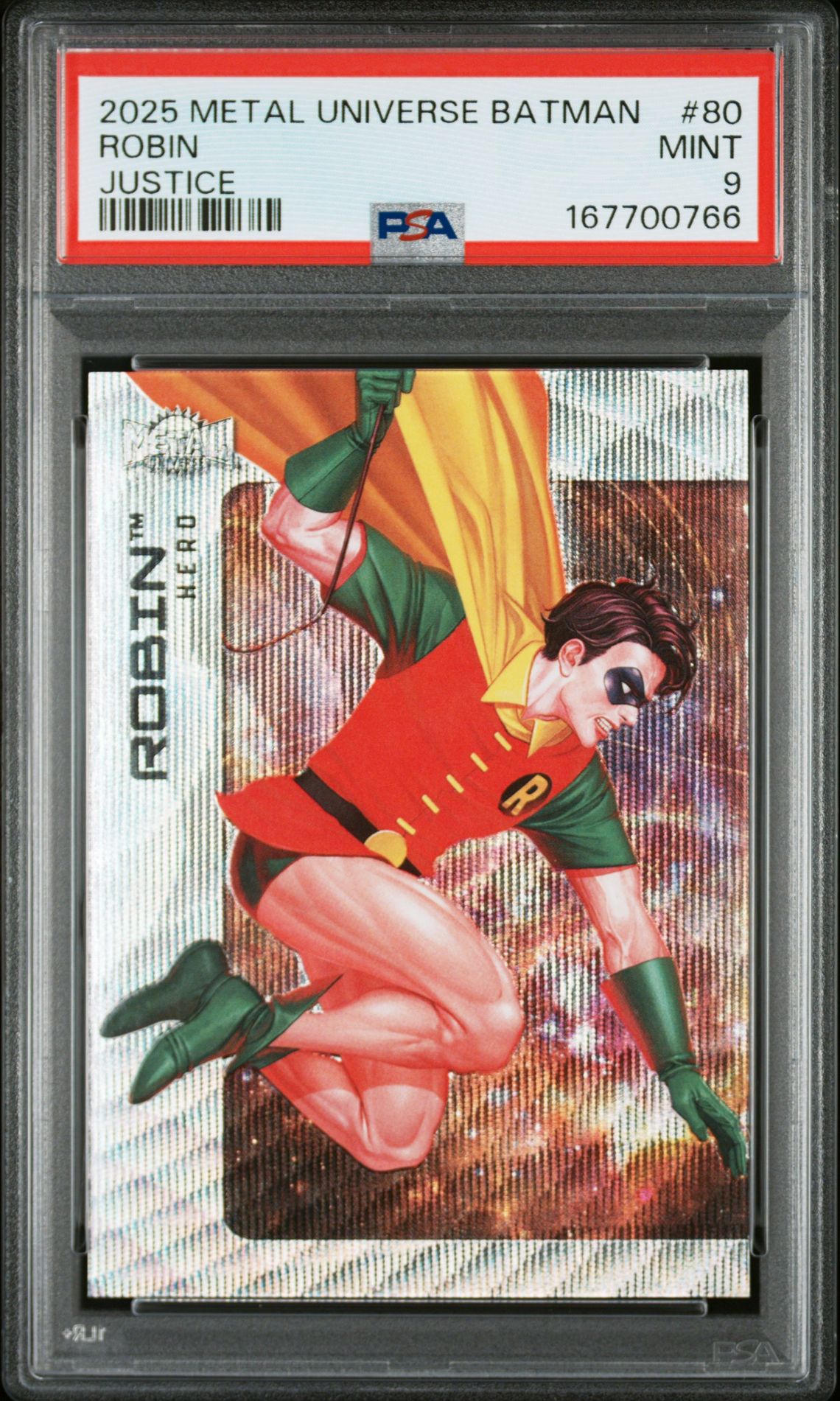 2025 Skybox Metal Universe Batman Robin #80 (Justice) Mint 9 front
