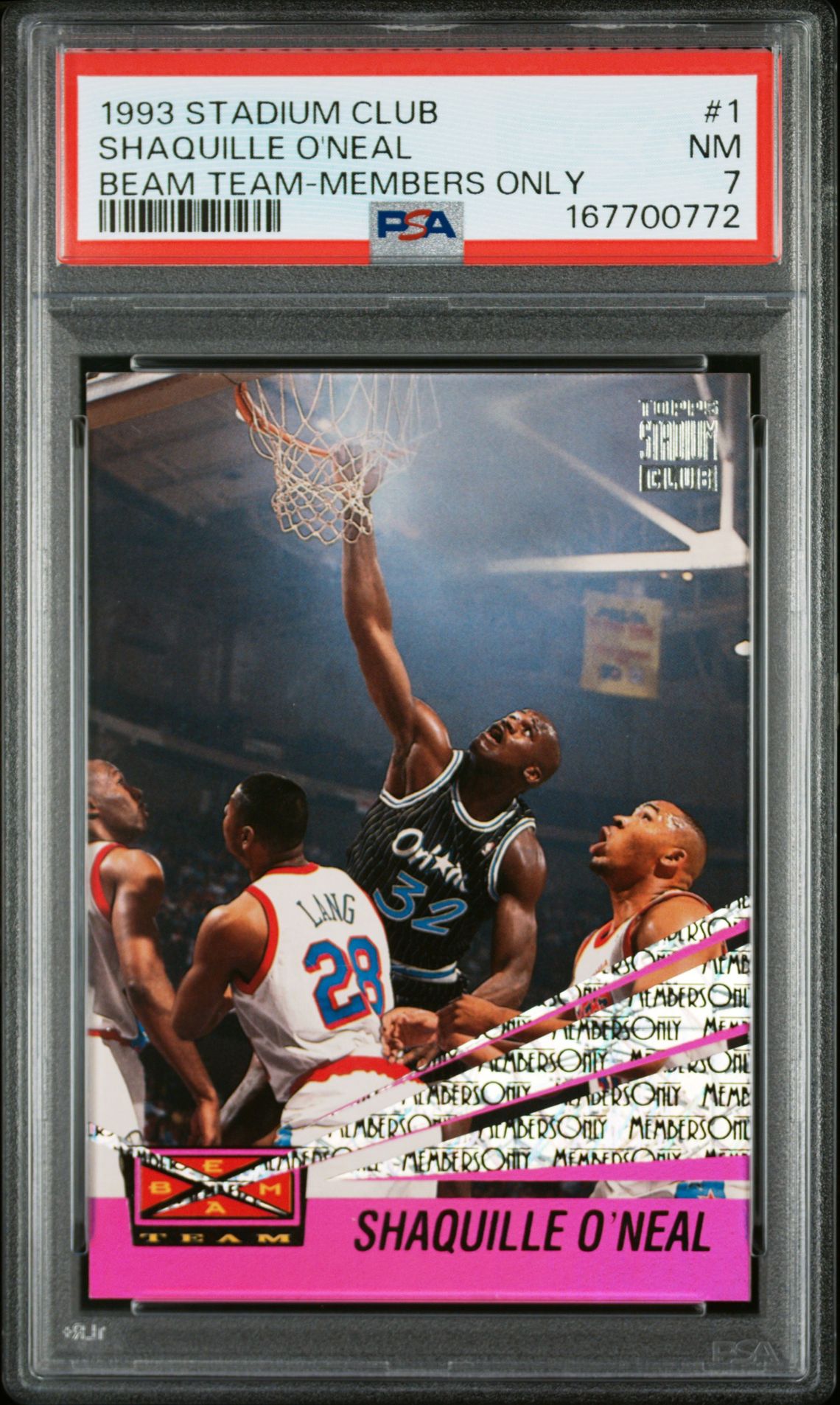 1993 Stadium Club Beam Team Shaquille O'neal #1 (Beam Team-Members Only) Nm 7 front