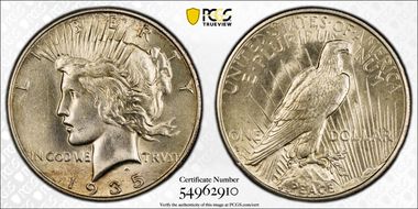 1935-S $1 MS62