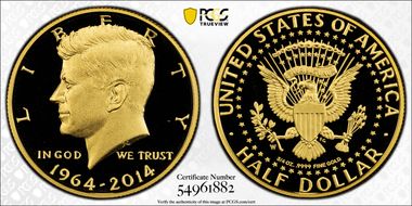 2014-W 50C Gold JFK 50th Anniversary PR70DCAM