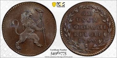 1790 2 Lrd KM-45 Insurrection, Brussels MS64BN