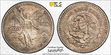 1983-Mo Onza Libertad Ag MS65