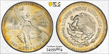 1986-Mo Onza Libertad Ag MS67