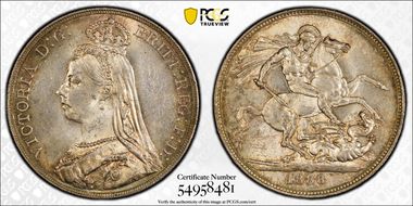 1888 Crown S-3921 Narrow Date MS62