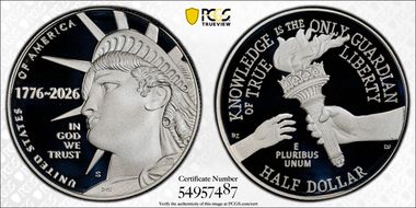 2026-S 50C Enduring Liberty Ag First Strike PR69DCAM