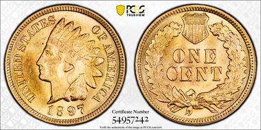 1897 1C MS65RD