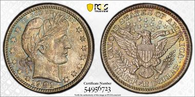 1901 25C MS66
