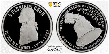 2026-S 25C Declaration of Independence Ag First Strike PR70DCAM