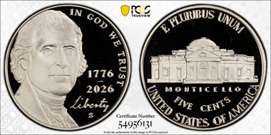 2026-S 5C 1776-2026 First Strike PR69DCAM