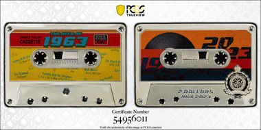 2023 $2 The Hits of 1963 Cassette Colorized Ag PR70