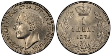 1925 Dinar KM-5 Poissy MS64