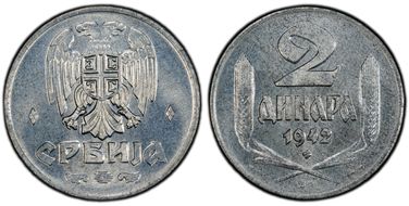 1942-БП 2 Din German Occupation KM-32 MS65