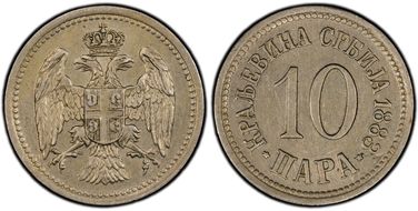 1883 10 Para KM-19 AU58