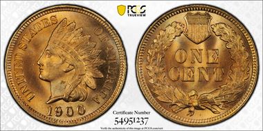 1900 1C MS65+ RD