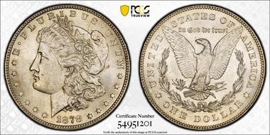 1878 7TF $1 VAM 83, High 1 MS61