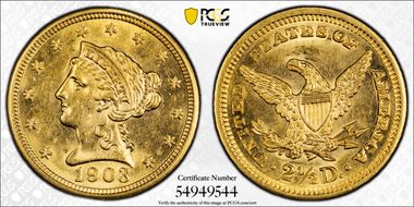 1903 $2.50 MS62