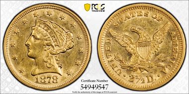 1878 $2.50 AU55