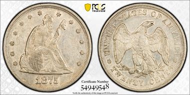 1875 20C AU53
