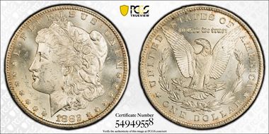 1882-CC $1 VAM 2C, Counter Clash MS63