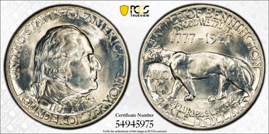 1927 50C Vermont MS65