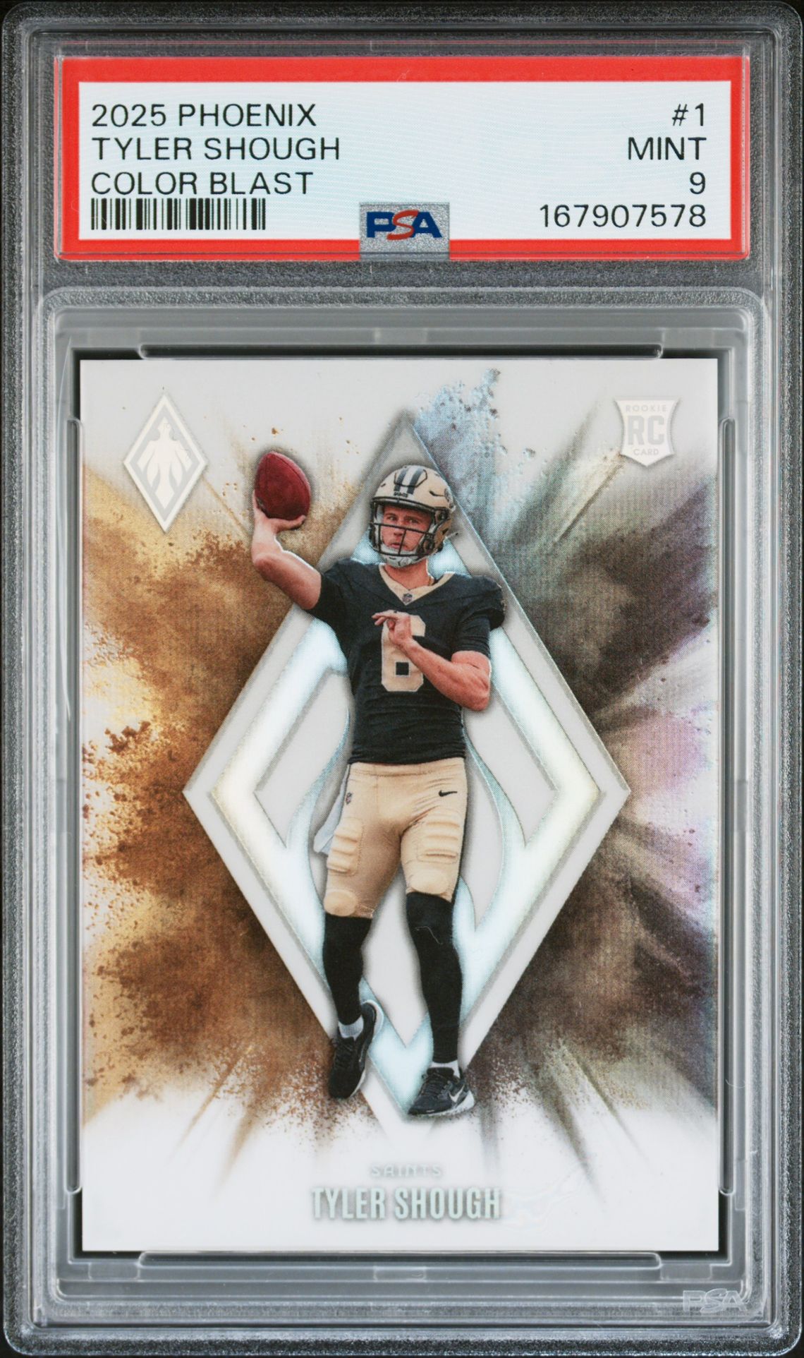 2025 Panini Phoenix Color Blast Tyler Shough #1 Mint 9 front