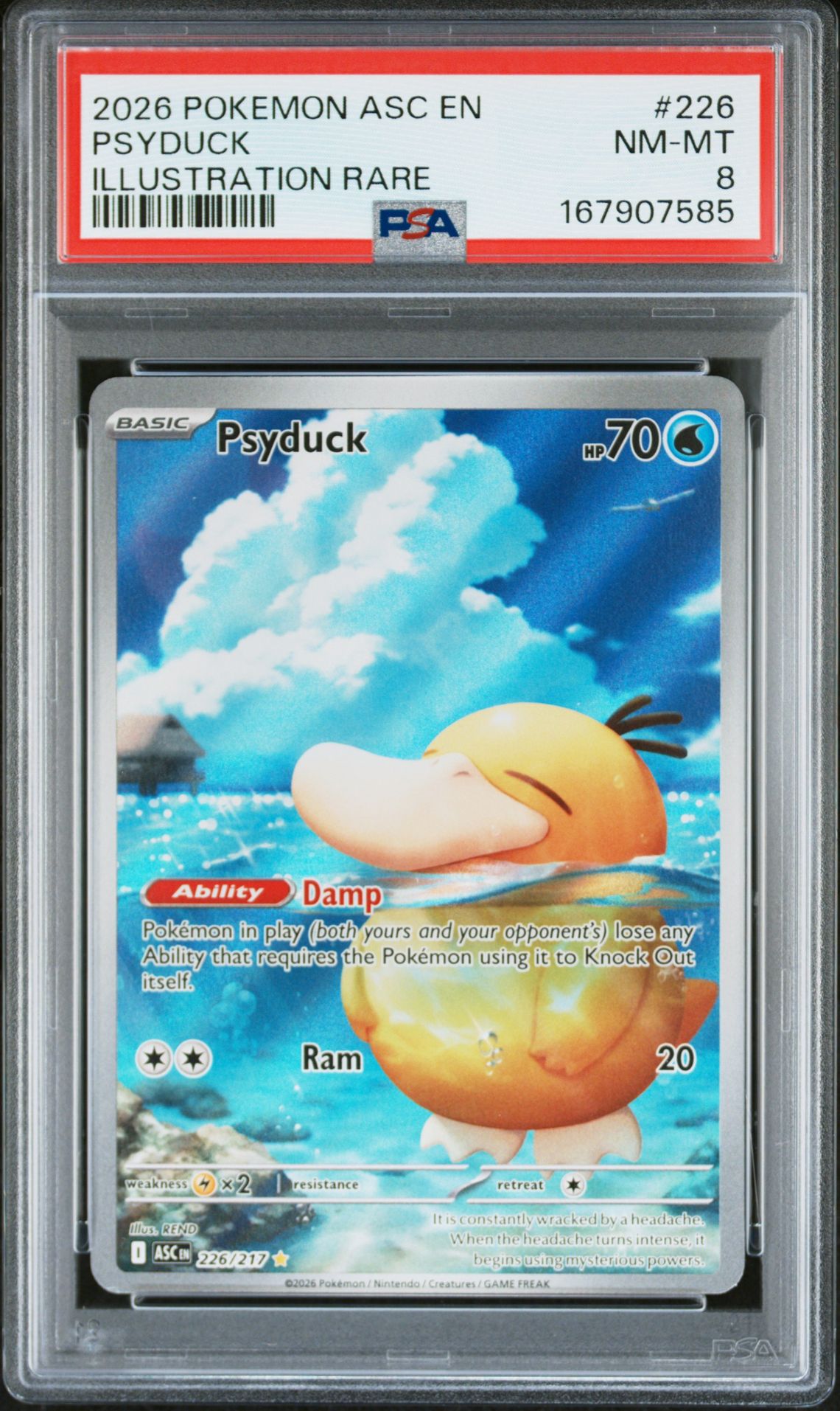 2026 Pokemon Asc En-Ascended Heroes Psyduck #226 (Illustration Rare) Nm-Mt 8 front