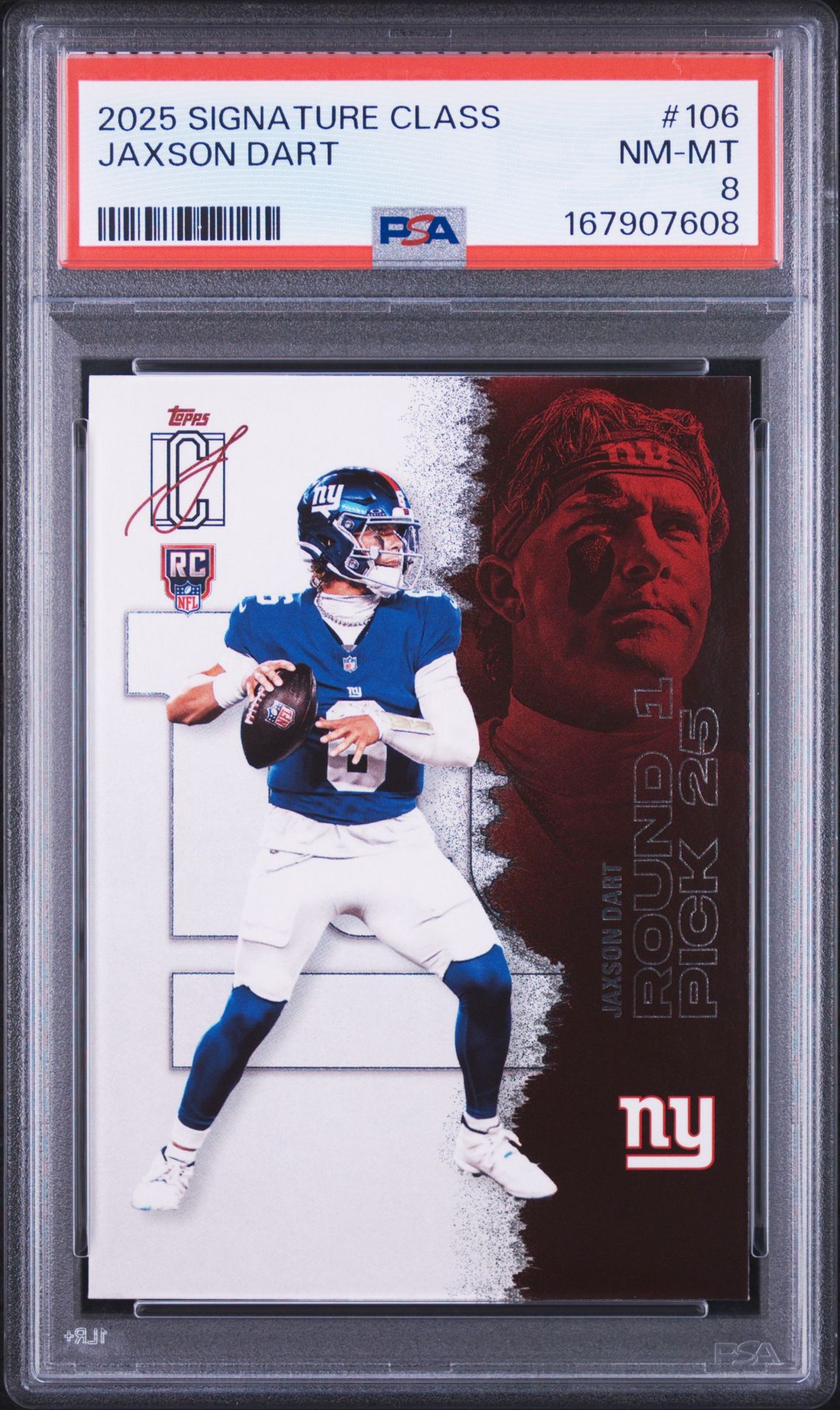 2025 Topps Signature Class Jaxson Dart #106 Nm-Mt 8 front