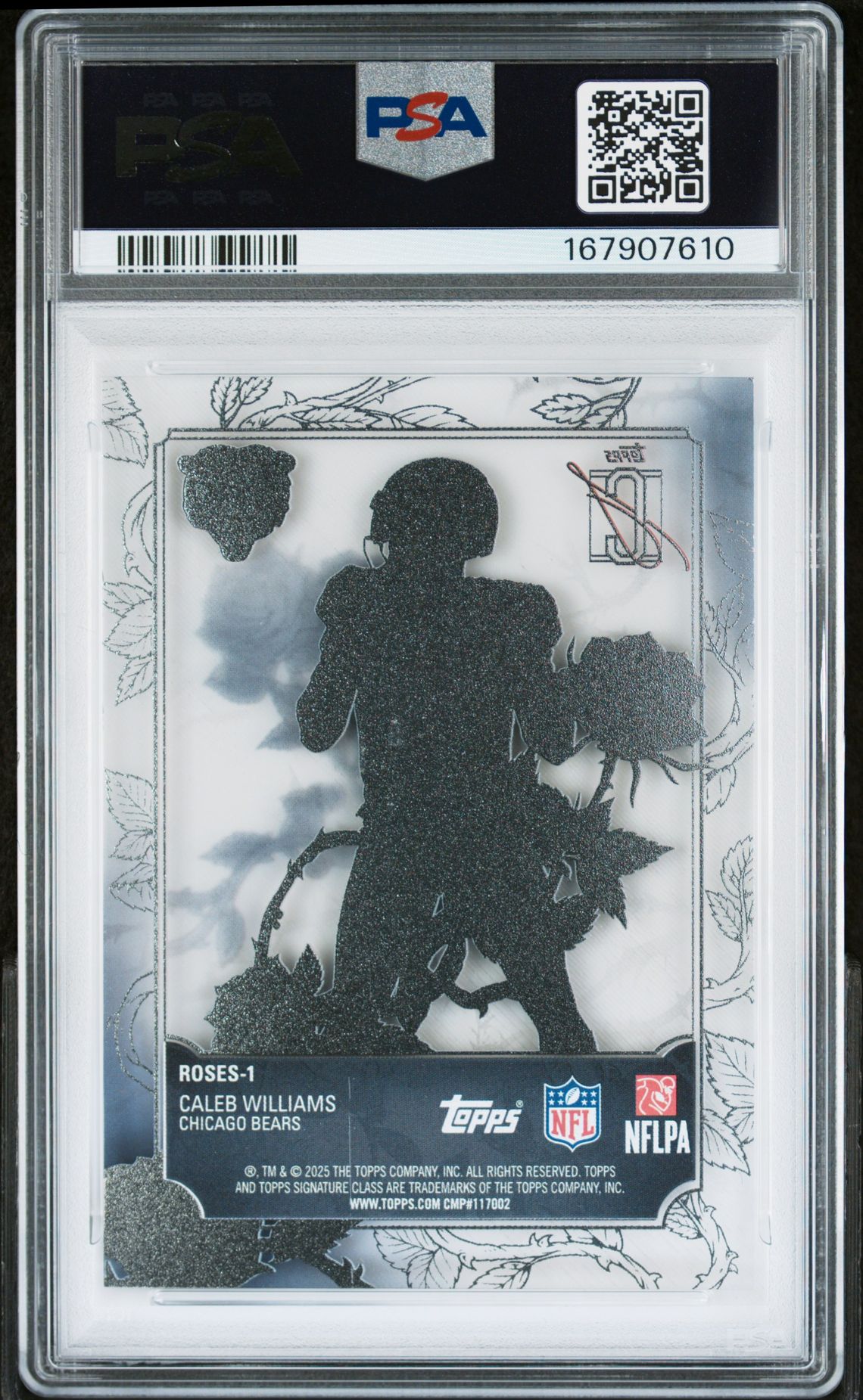 2025 Topps Signature Class Roses Caleb Williams #1 Mint 9 back