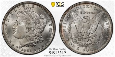 1891-CC $1 MS66