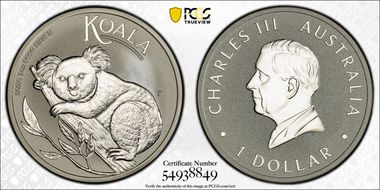 2025-P $1 Koala Ag MS69