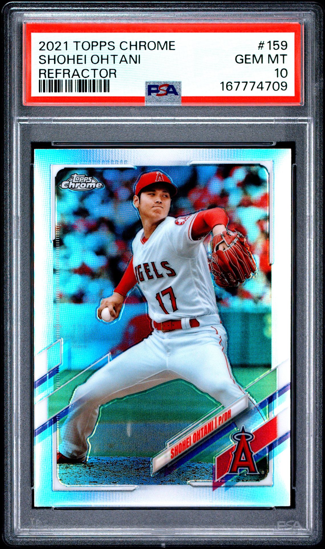 2021 Topps Chrome Shohei Ohtani #159 (Refractor) Gem Mt 10 front
