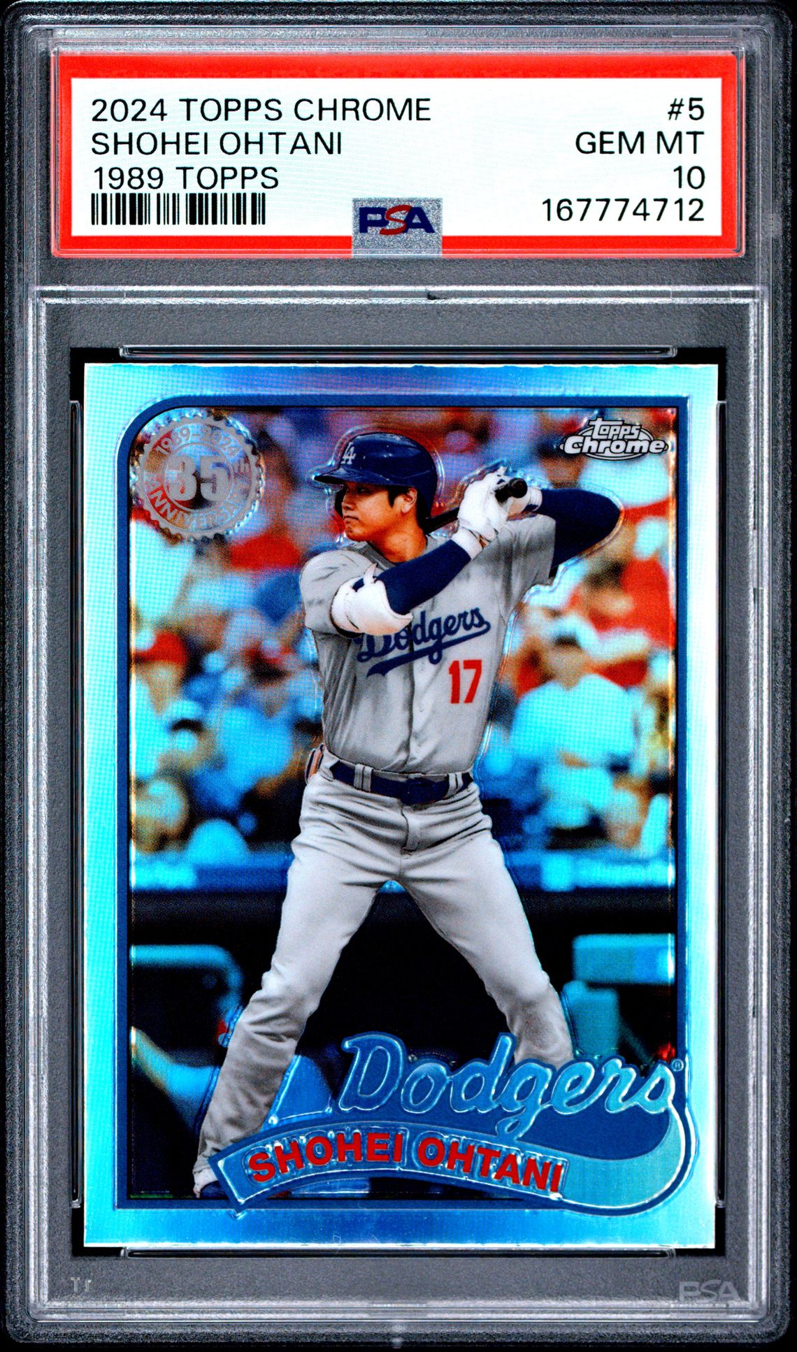2024 Topps Chrome 1989 Topps Baseball Shohei Ohtani #5 Gem Mt 10 front