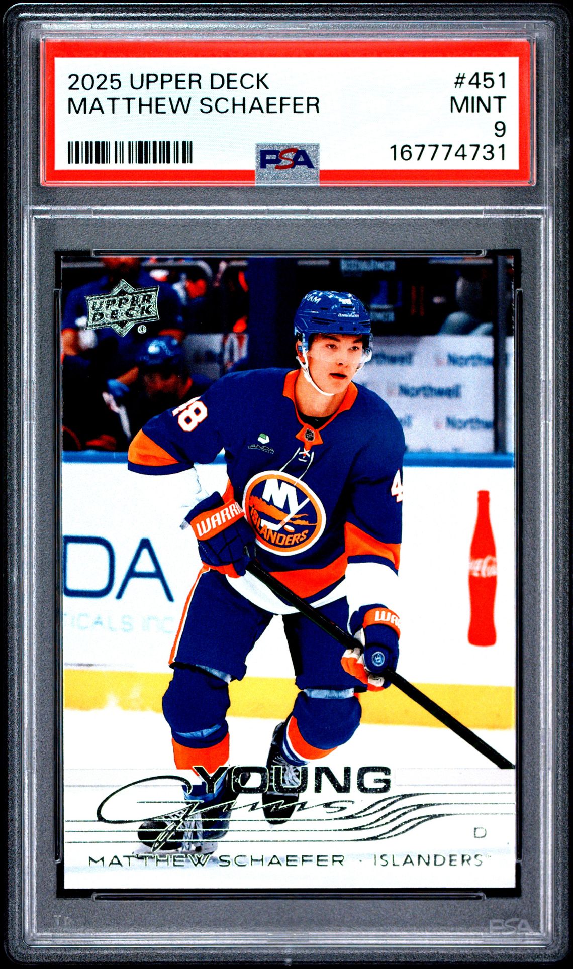 2025 Upper Deck Matthew Schaefer #451 Mint 9 front