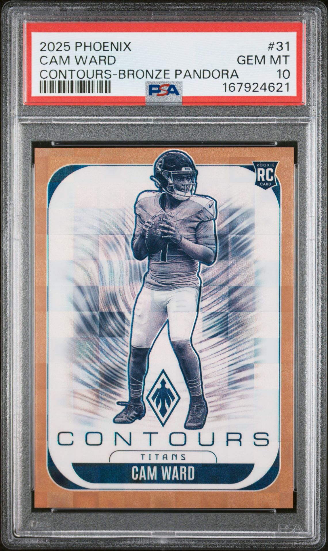 2025 PANINI PHOENIX CONTOURS CAM WARD CONTOURS-BRONZE PANDORA 31 GEM MT 10 front