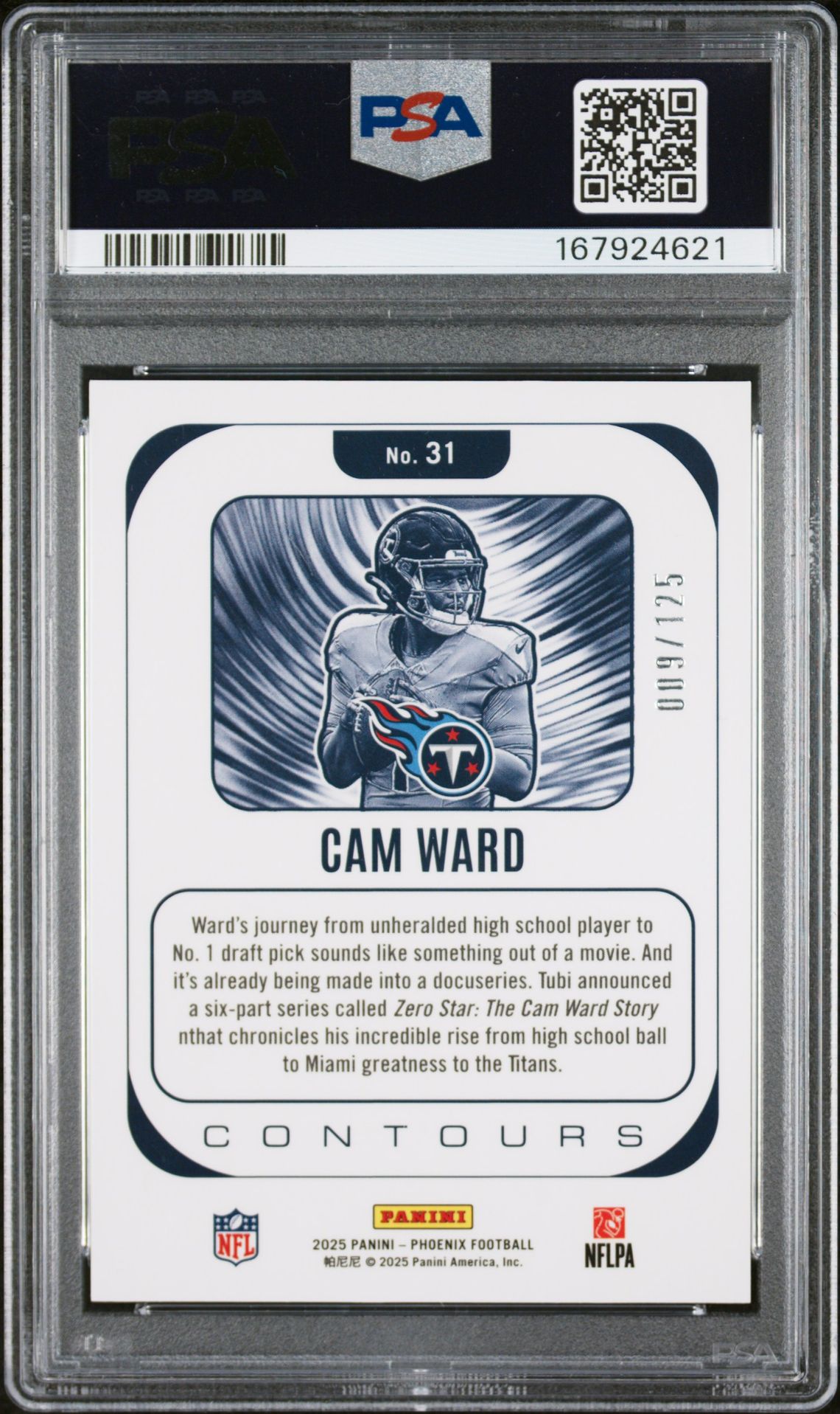 2025 PANINI PHOENIX CONTOURS CAM WARD CONTOURS-BRONZE PANDORA 31 GEM MT 10 back
