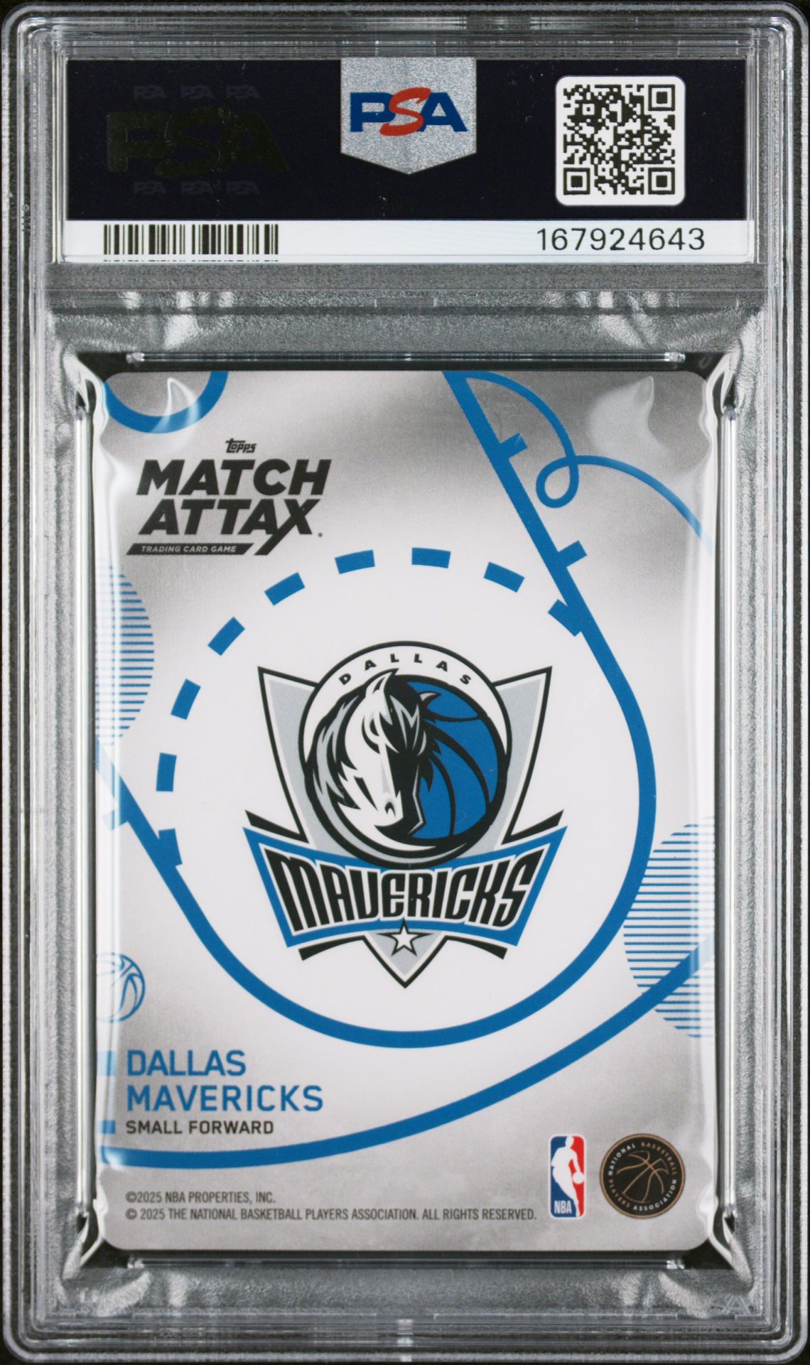 2025 Topps Match Attax Cooper Flagg #121 Gem Mt 10 back view - PSA certificate #167924643