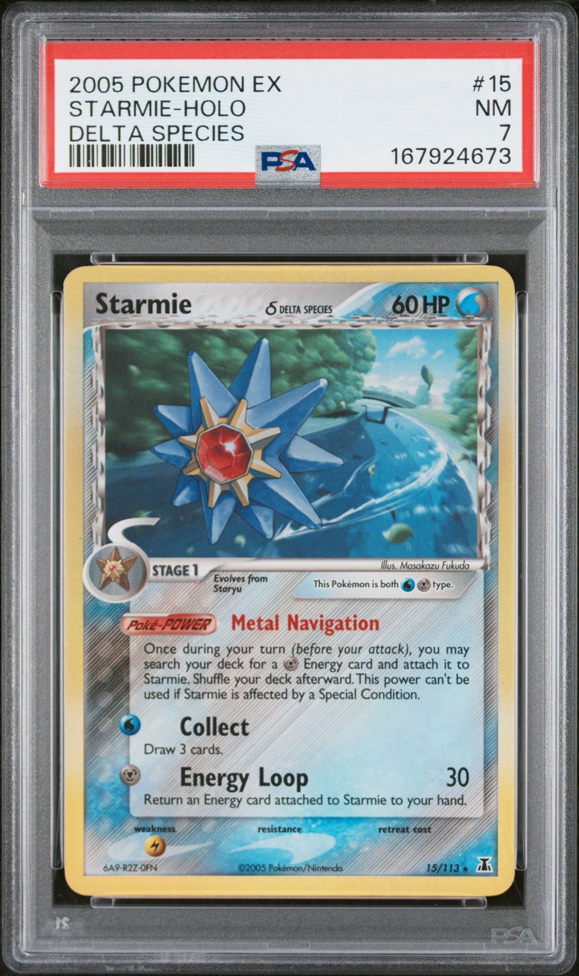 2005 Pokemon Ex Delta Species Starmie-Holo #15 (Delta Species) Nm 7 front
