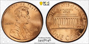 2000 1C Cheerios Promotion MS67+ RD