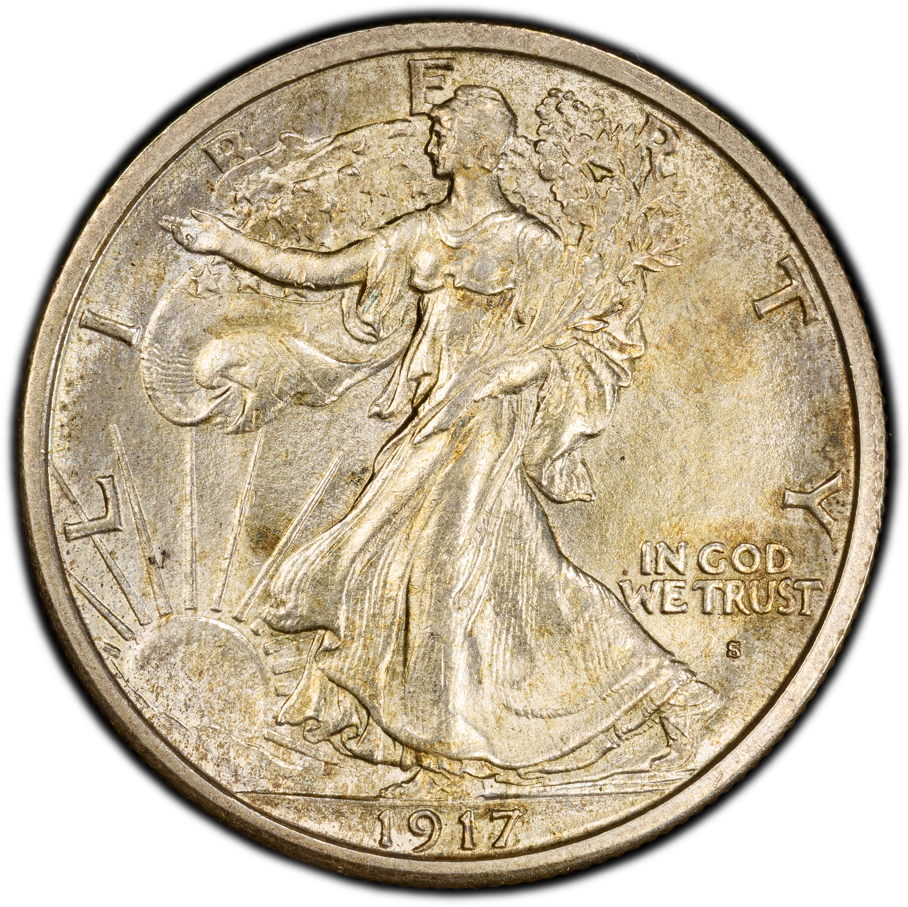 1917-S 50c Mintmark Obverse MS