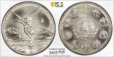 2001-Mo Onza Libertad Ag MS66