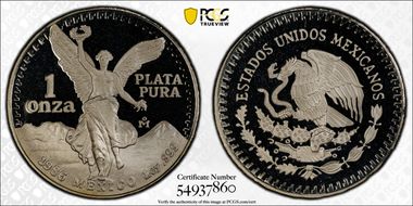 1986-Mo Onza Libertad Ag PR68DCAM
