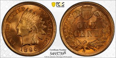 1896 1C MS66RD