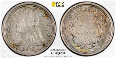 1842-O 10C XF45