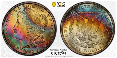 1885 $1 MS67+
